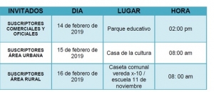 Socializaci&oacute;n para la aplicaci&oacute;n del nuevo marco tarifario de los servicios de acueducto y alcantarillado.