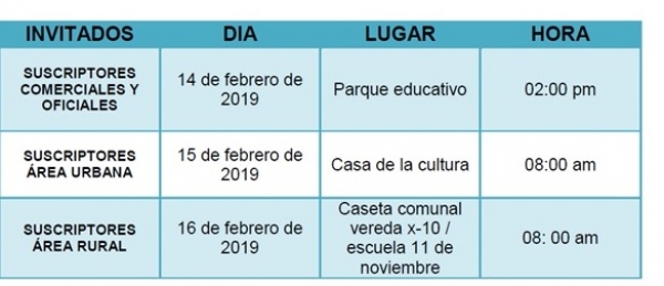 Socializaci&oacute;n para la aplicaci&oacute;n del nuevo marco tarifario de los servicios de acueducto y alcantarillado.