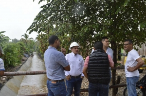 Visita a la obra del ca&ntilde;o colector, desde el Barrio la Victoria hasta el Barrio el Progreso